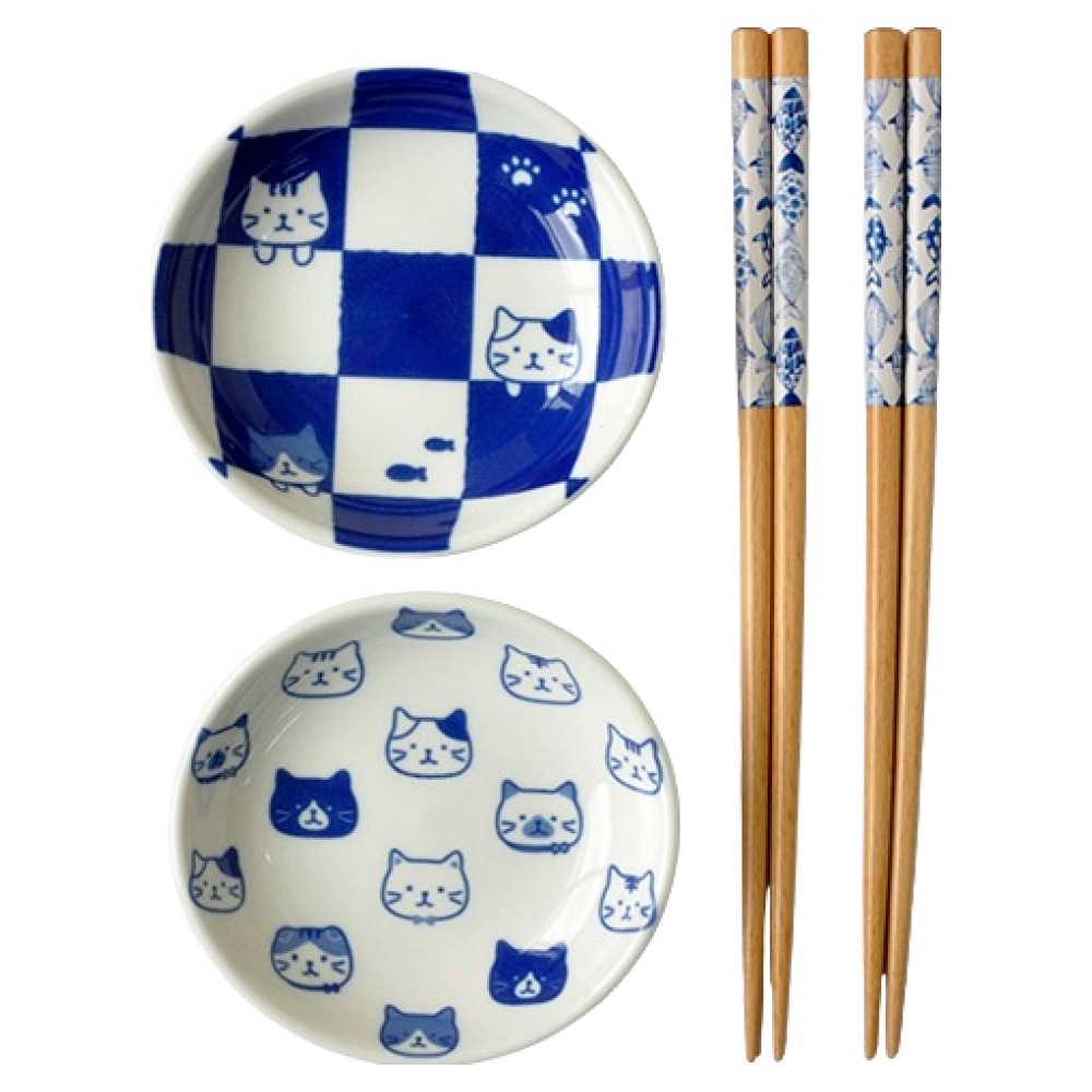 큐트미 고양이 접시 2p + 젓가락 2p 세트 MP625 4p, 혼합색상, 1세트, 접시 2p + 젓가락 2p 11,080원