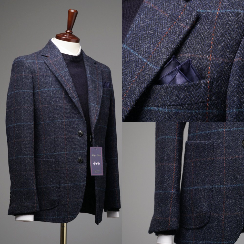로얄수트 남성용 헤링본 포켓 스포츠 콤비 자켓 체크 모직 겨울 블레이저 마이 164,800원