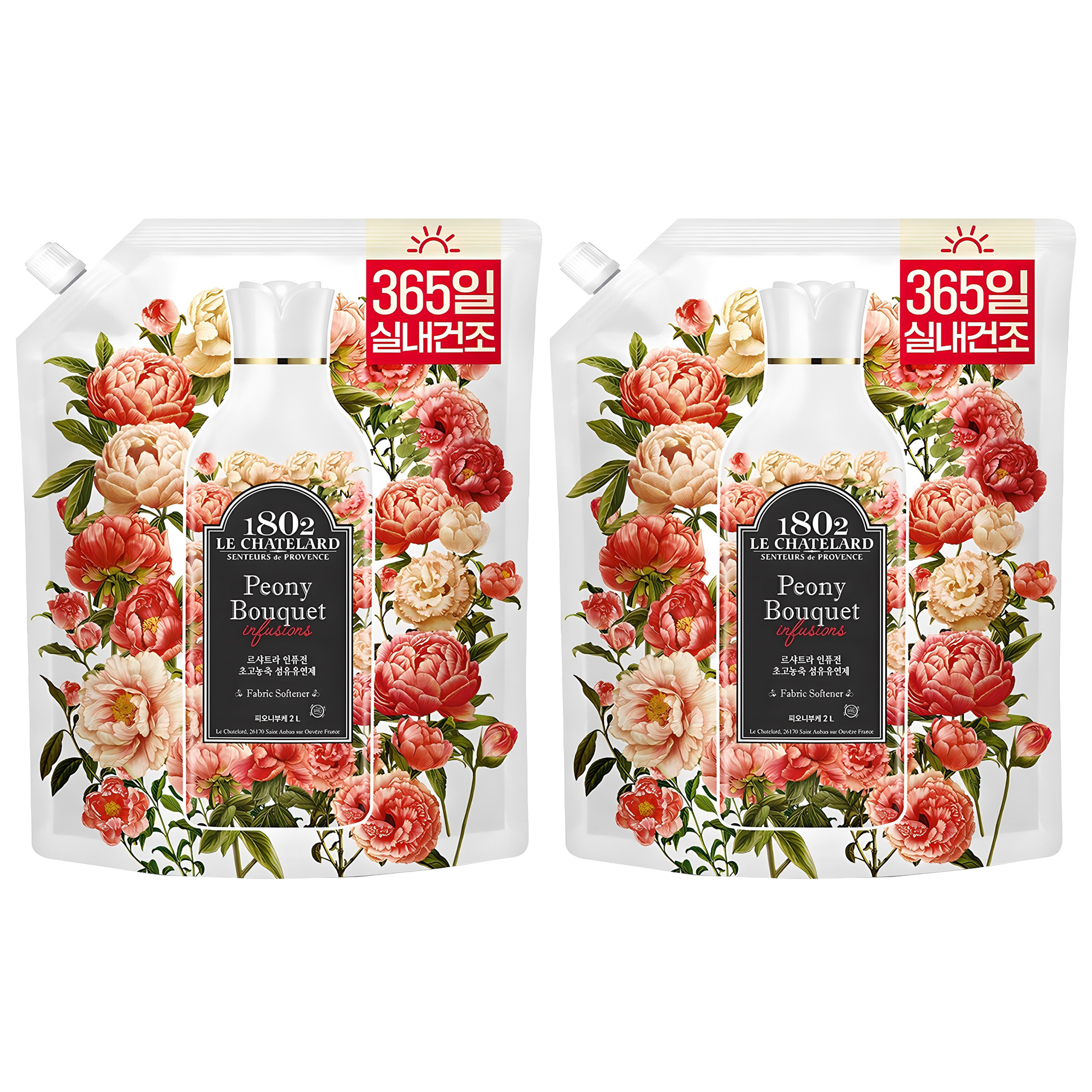 르샤트라1802 인퓨전 초고농축 실내건조 섬유유연제 피오니부케향 리필 15,900원