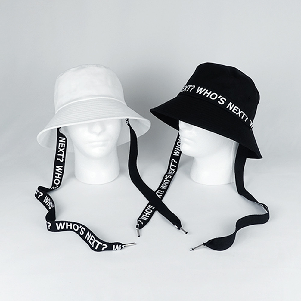 오늘출발 레터링 스트랩 버킷햇 2color 화이트 블랙 남성 여성 남여공용 벙거지 모자 챙모자 레이스 끈모자 등산 캠핑 골프 사파리 아웃도어 자외선차단 21,800원