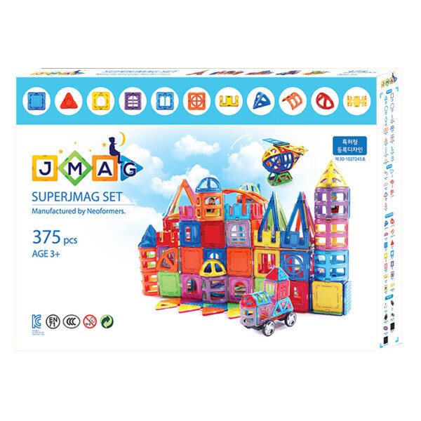 정토이즈 슈퍼제이맥 자석블럭 375pcs 맥포머스 호환, 1개, 단품 399,900원