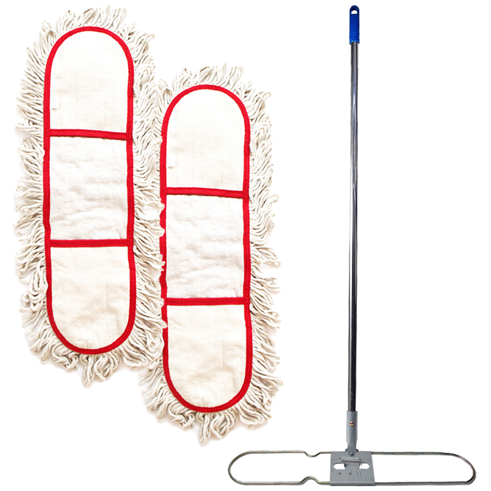 월드크린 리스킹 물걸레 백색 60cm x 2p + 판 + 스텐자루, 1세트 16,600원