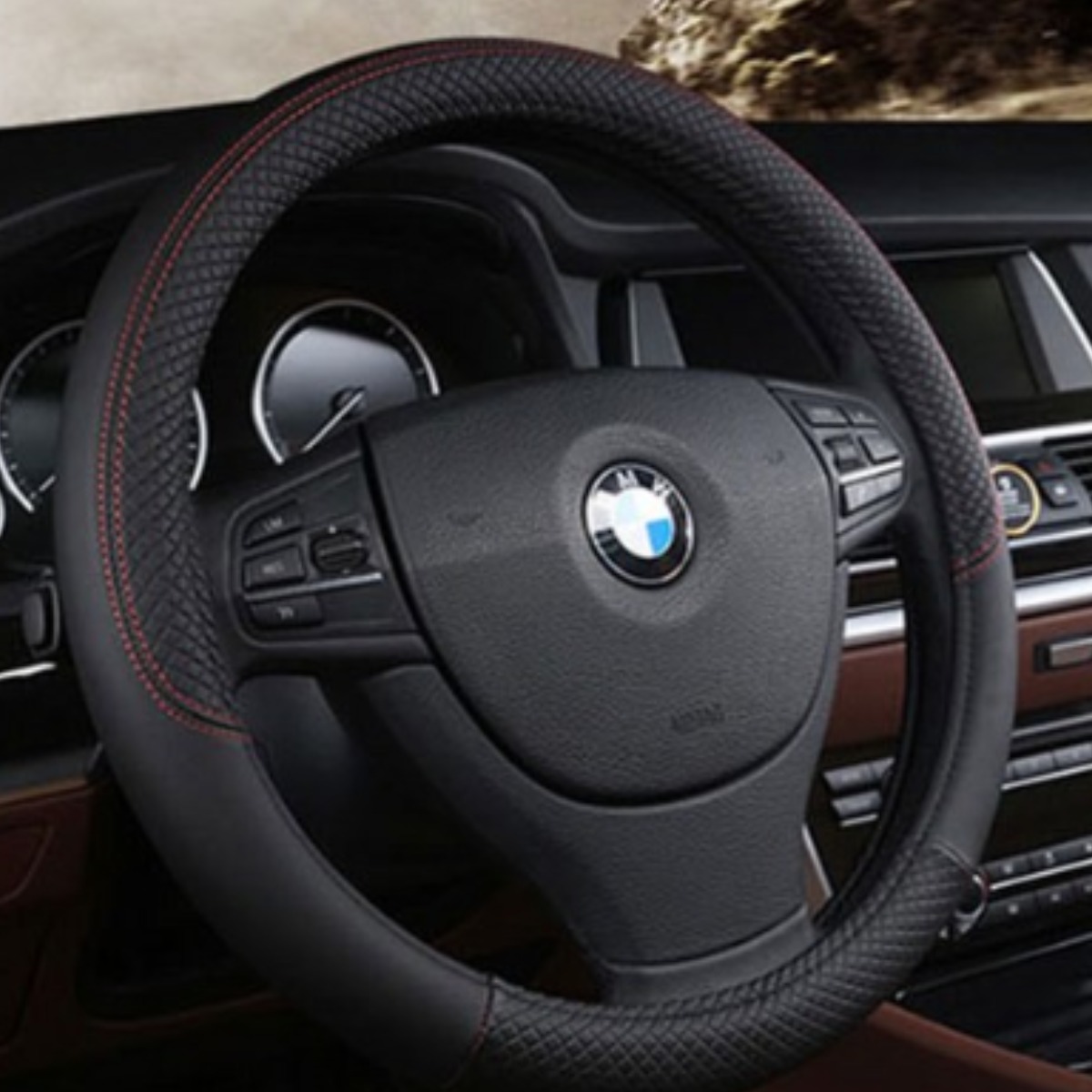 이필드 기아 봉고3 핸들커버 미끄럼방지 D컷 포함 공용사이즈, 블랙 13,900원