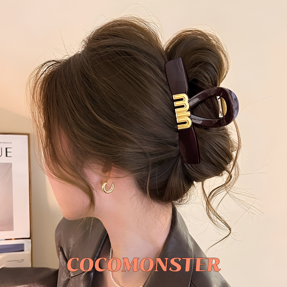 COCOMONSTER 프리미엄 빅골드 고급 올림머리 헤어 집게핀 11cm 19,600원