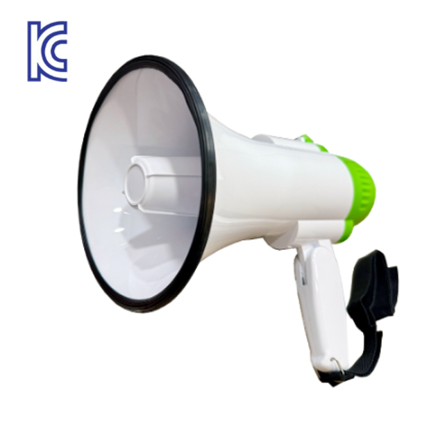 고성능 확성기 메가폰 중형 최대 청취거리 300미터 / 체육대회 행사 훈련 응원 야외용 건전지형, 1개, 건전지식, 메가폰(중형) WS-M2-B 백색+녹색 17,900원