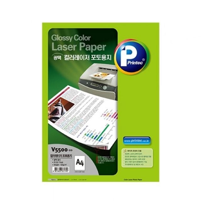 프린텍 애니라벨 광택 컬러레이저 포토용지 v5500 20매 a4 986000ea (개) 13,550원