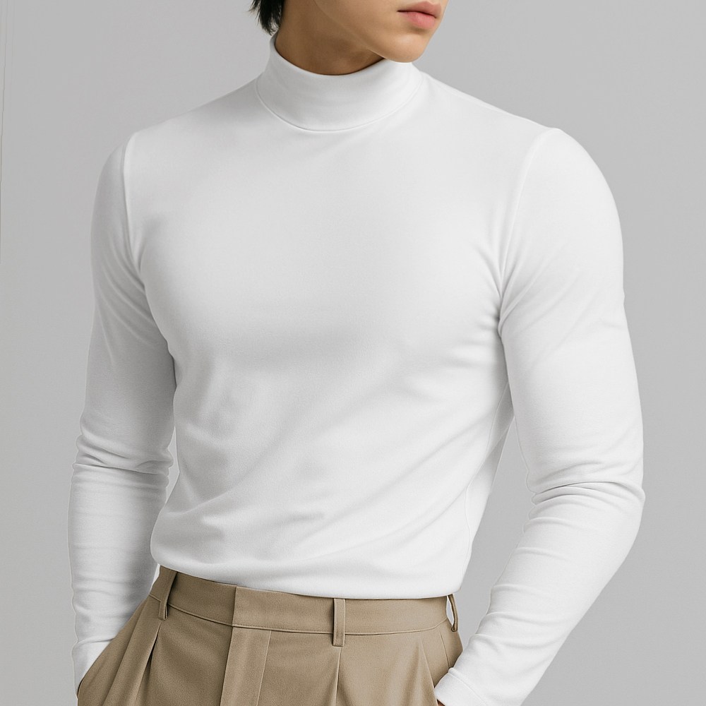 루크 남성 긴팔 반목 티셔츠 남자 겨울 가을 고탄력 폴라티 체형 커버 슬림핏 터틀넥 부드러운 긴목 목티 이너 레이어드 상의 8,900원
