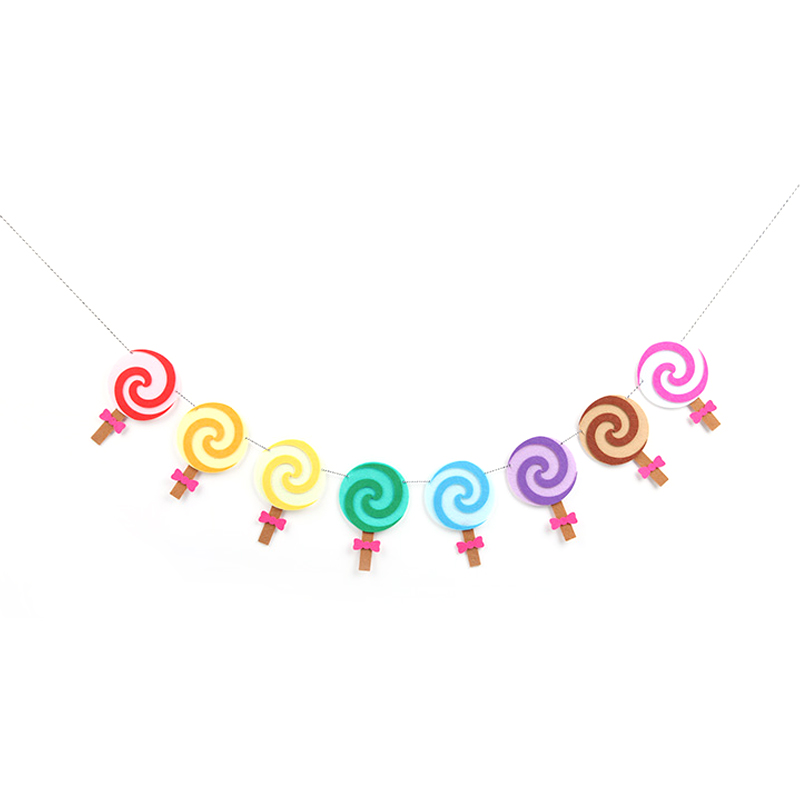 파티해 펠트 롤리팝 가랜드, 레인보우, 1개 6,790원