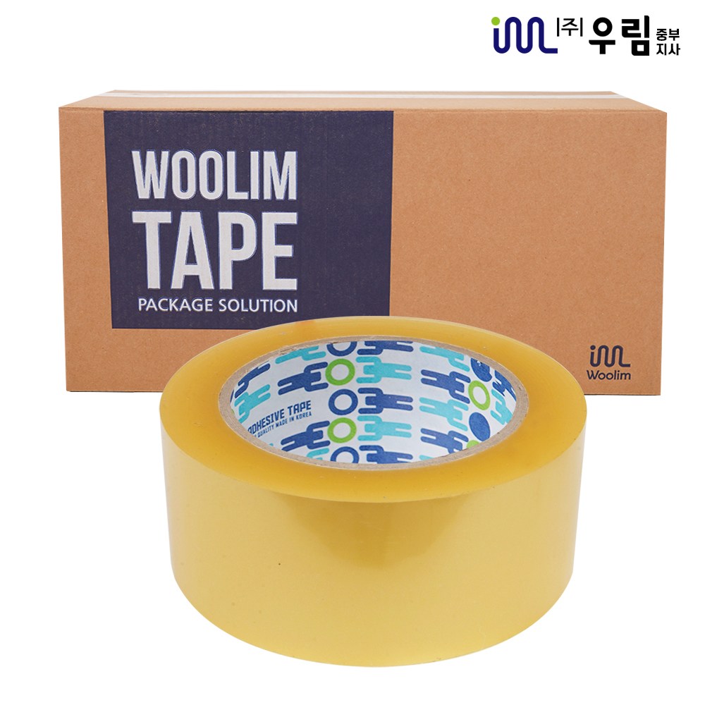 우림중부지사 박스테이프 투명 opp 포장용 경포장  57mic x 48mm x 80M x 20개 23,000원