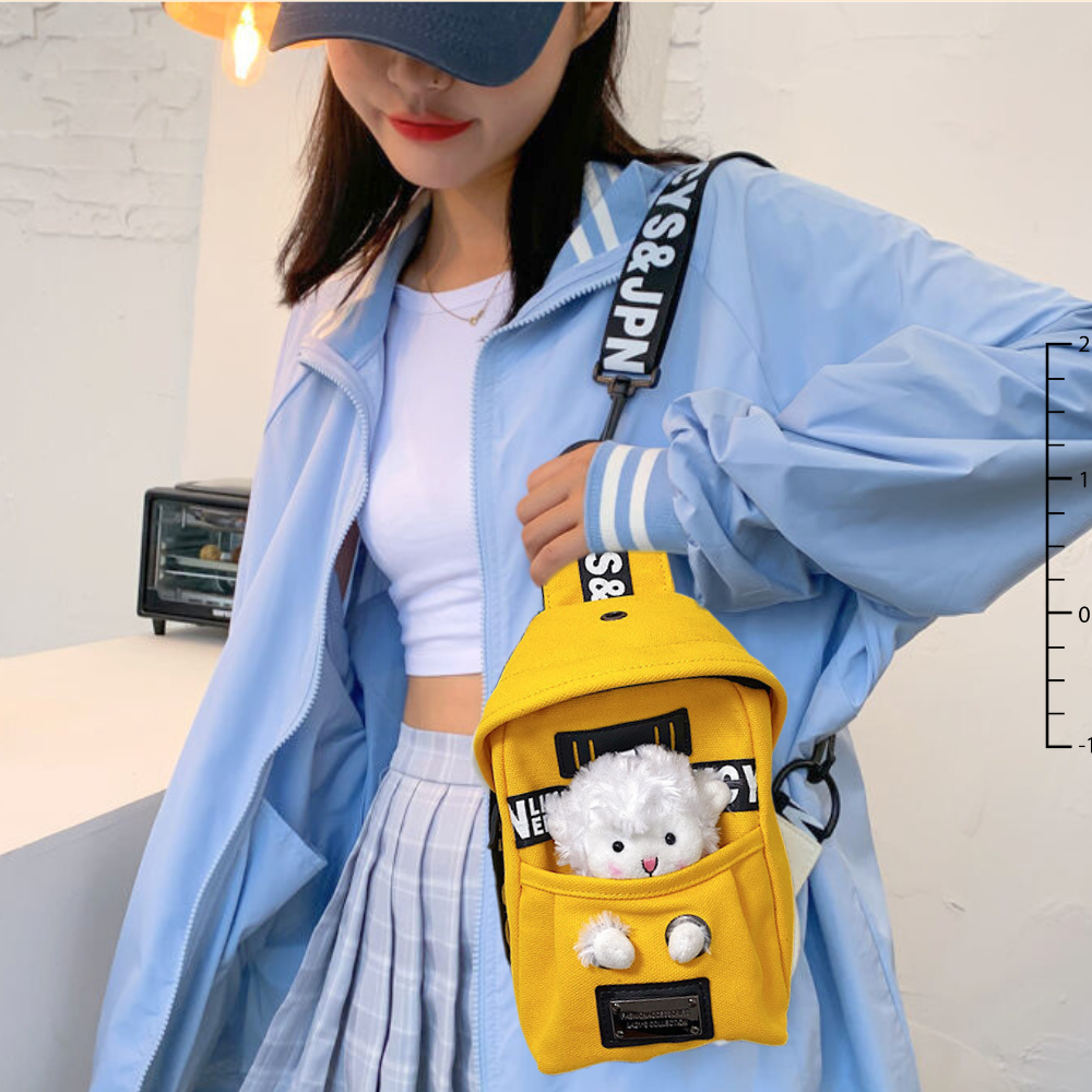 통품스토어 휴대폰가방 인형 미니 학생 크로스 메신저백 22,000원