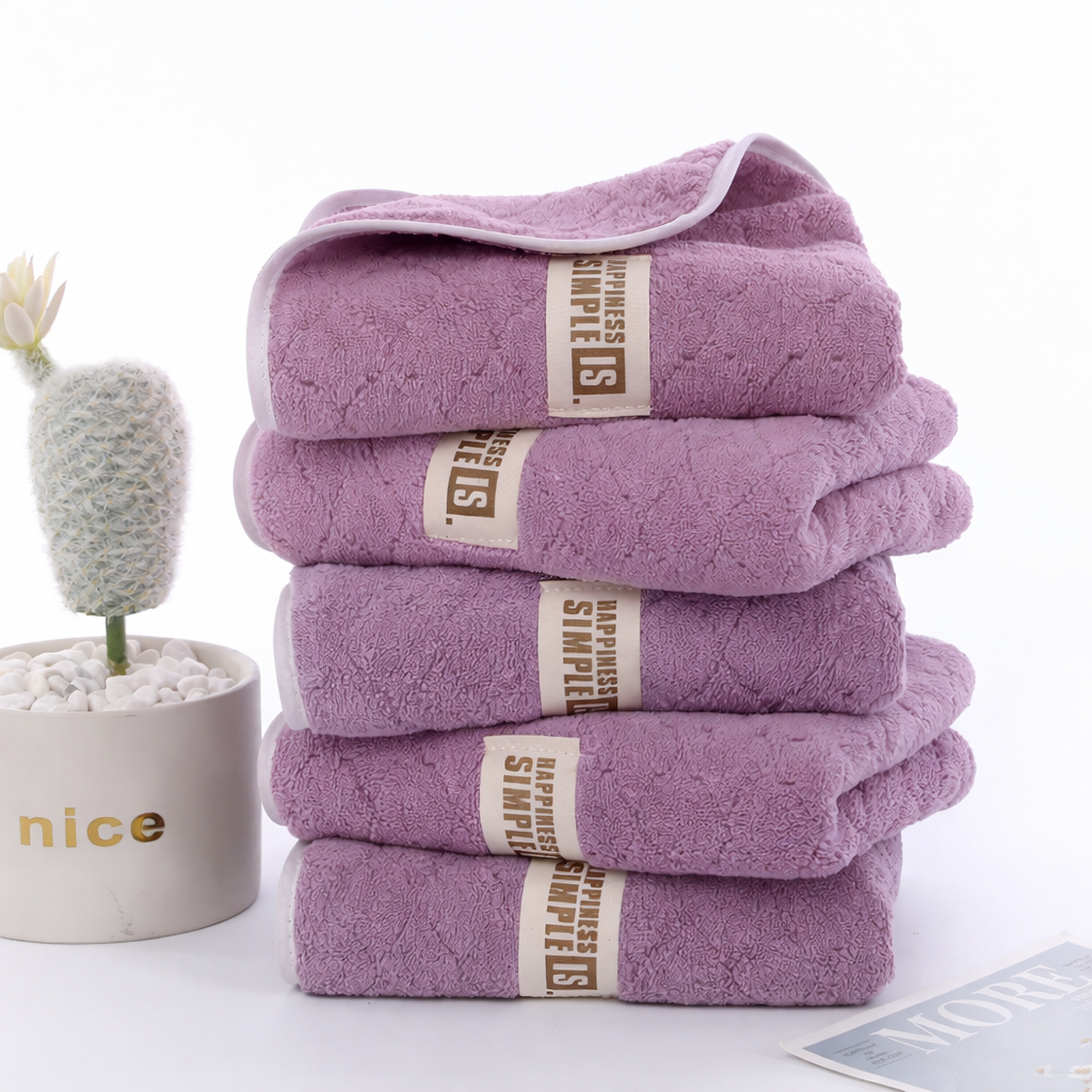 감성채움 75x35cm 부드러운 40수 극세사 고리형 걸이형 주방 욕실 핸드타월, 5개, 퍼플보라, 현재가 16,800원