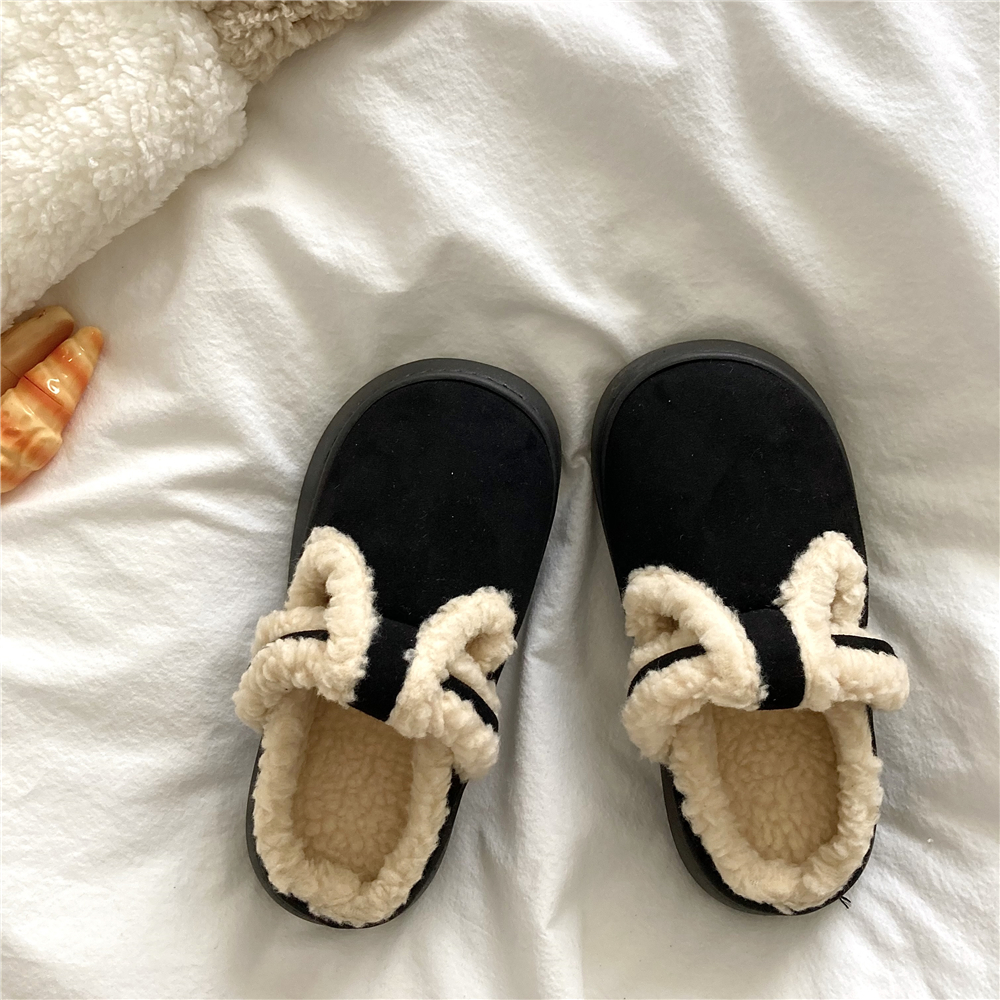 미노스토리 통굽 겨울 여성 털슬리퍼 4CM 13,600원