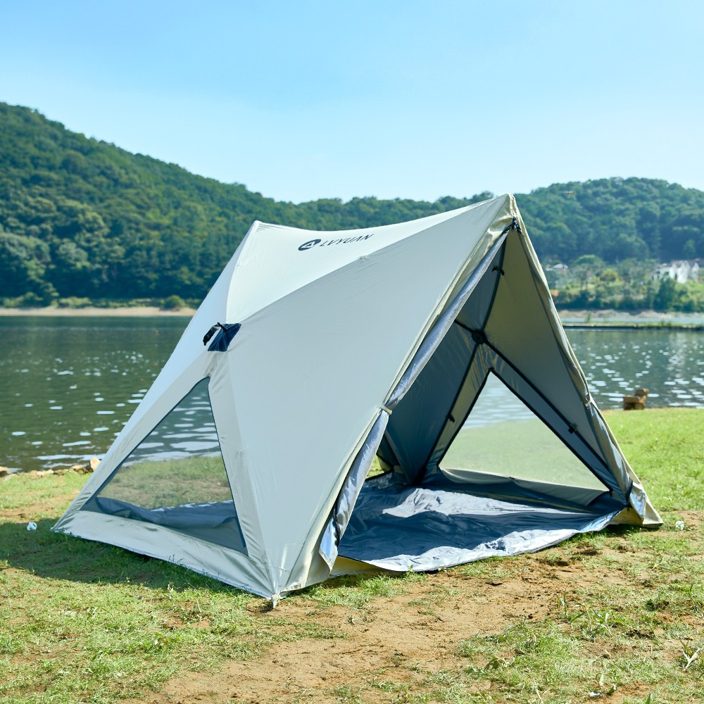 루앤 한강 그늘막 원터치 텐트 캠핑 비치쉘터 해변 피크닉 코닉 2-3인용 59,000원