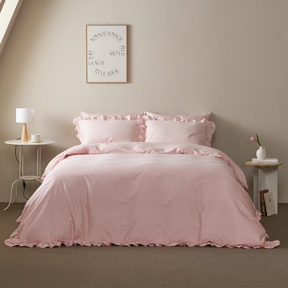 바운티풀 특급호텔침구 60수 면100% 이불커버 프릴 퀸 6컬러 58,410원