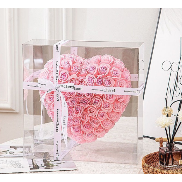 하트 장미비누꽃 아크릴거울상자 플라워선물 발렌타인데이 화이트데이 인테리어소품 56,900원