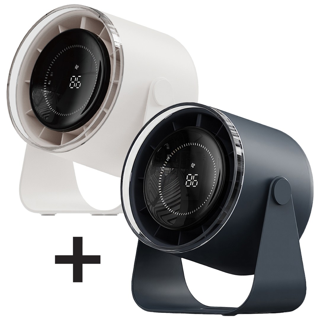 Hyades 무선 회전식 BLDC 모터 저소음 캠핑 사무실 탁상용 선풍기-AF02, 네이비+화이트 62,900원