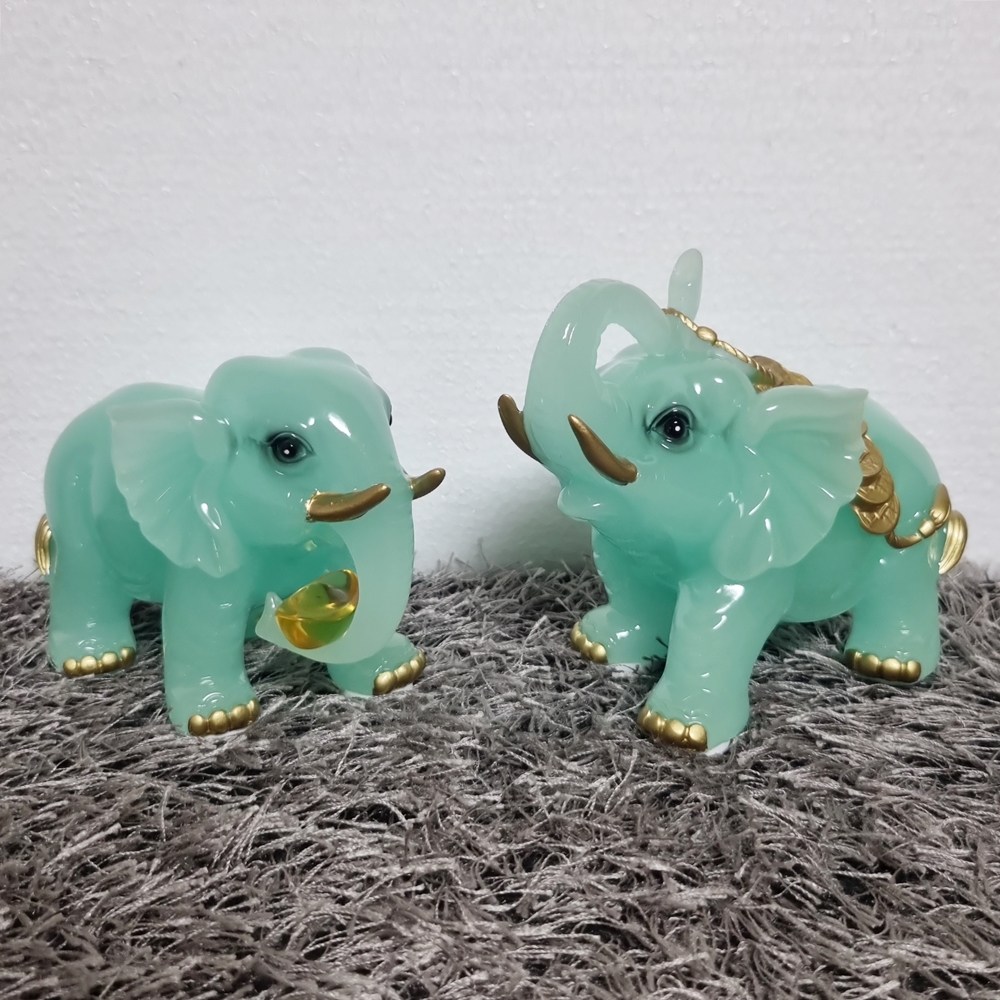 부자되는운 청옥 코끼리 장식품 소형세트 인테리어소품 개업 집들이선물 부모님선물 53,760원