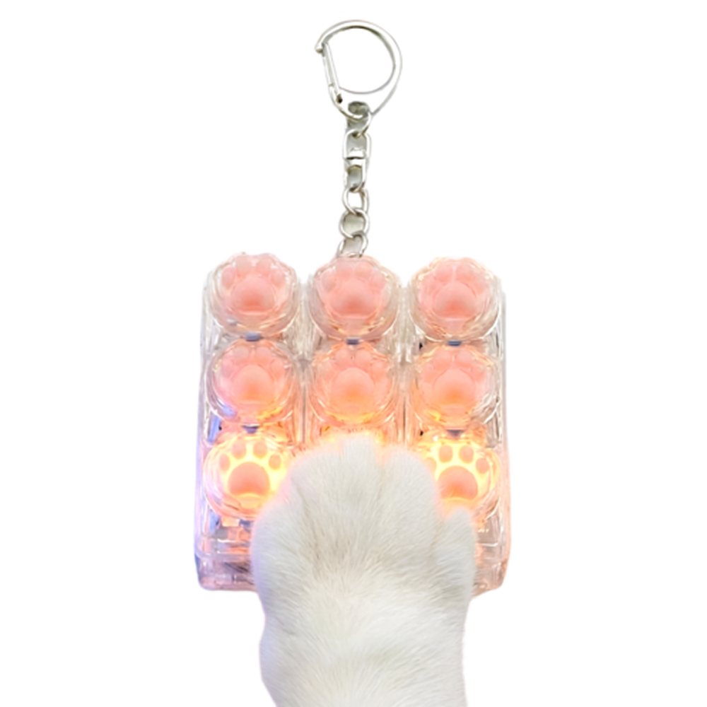 베스트한 LED 귀여운 고양이 발 키캡 키보드 9구, 투명, 1개 22,000원