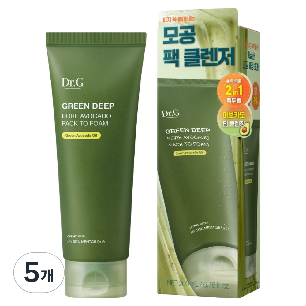 닥터지 그린 딥 포어 아보카도 팩투폼, 200ml, 5개 57,500원