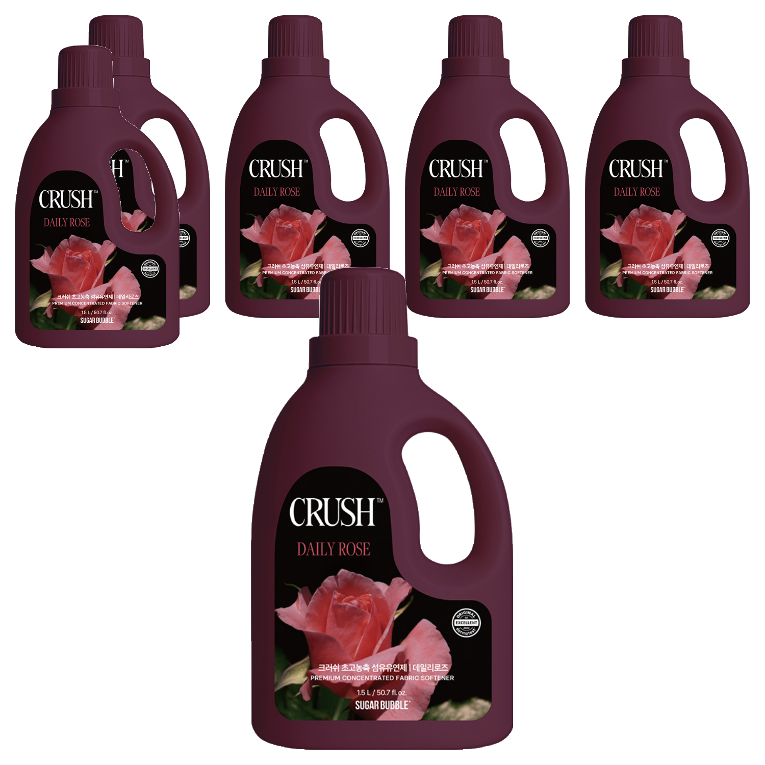 슈가버블 크러쉬 초고농축 섬유유연제 데일리로즈향, 6개, 1.5L 45,000원