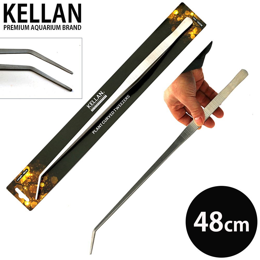 켈란 핀셋 48cm 곡형 / 수족관 어항 수조 집게 수초 모스 활착 유목 트리밍 파충류 거북이 사료 먹이 급여 6,930원