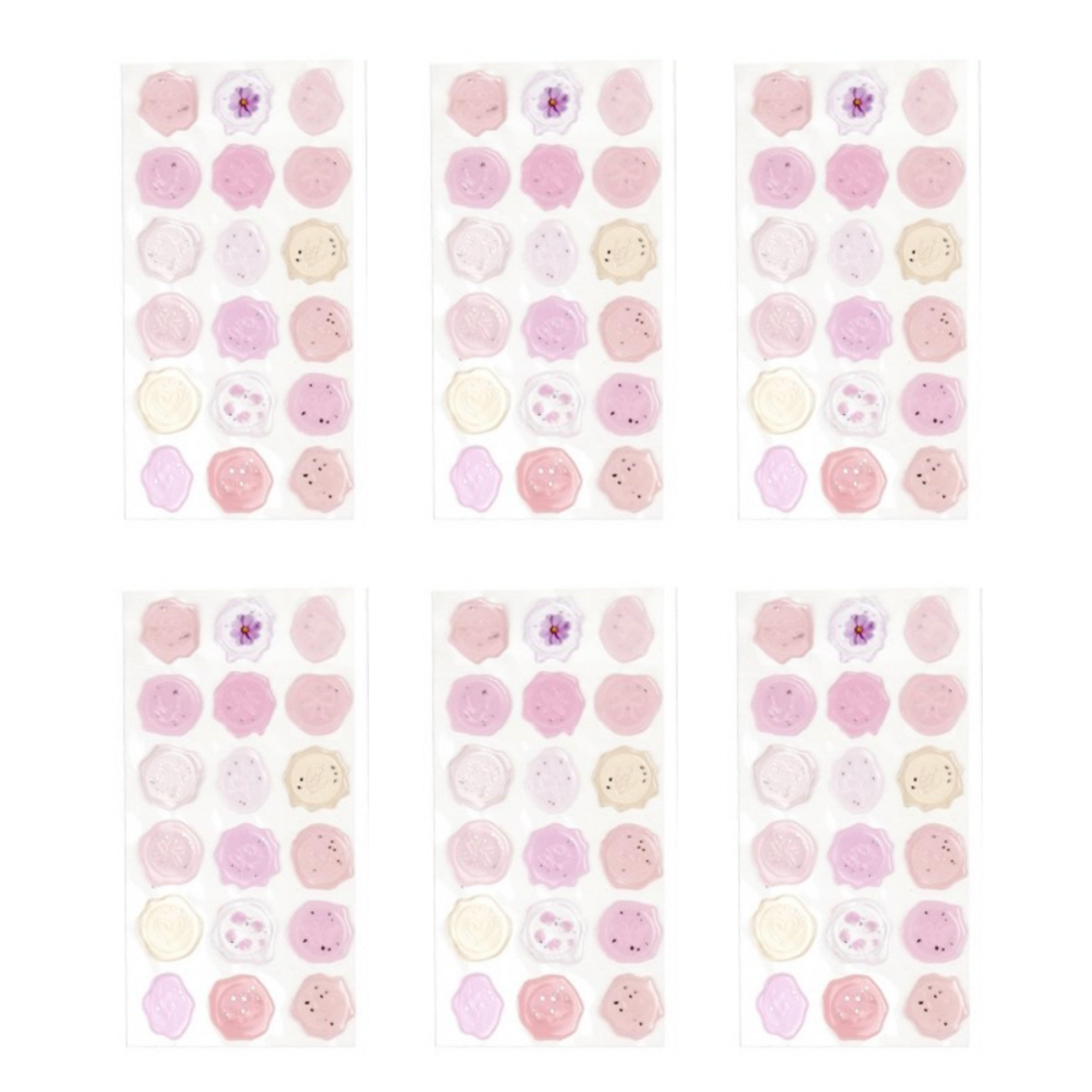 마이팝박스 실링 왁스 청첩장 봉투 스티커,6매,108p, 핑크 12,900원