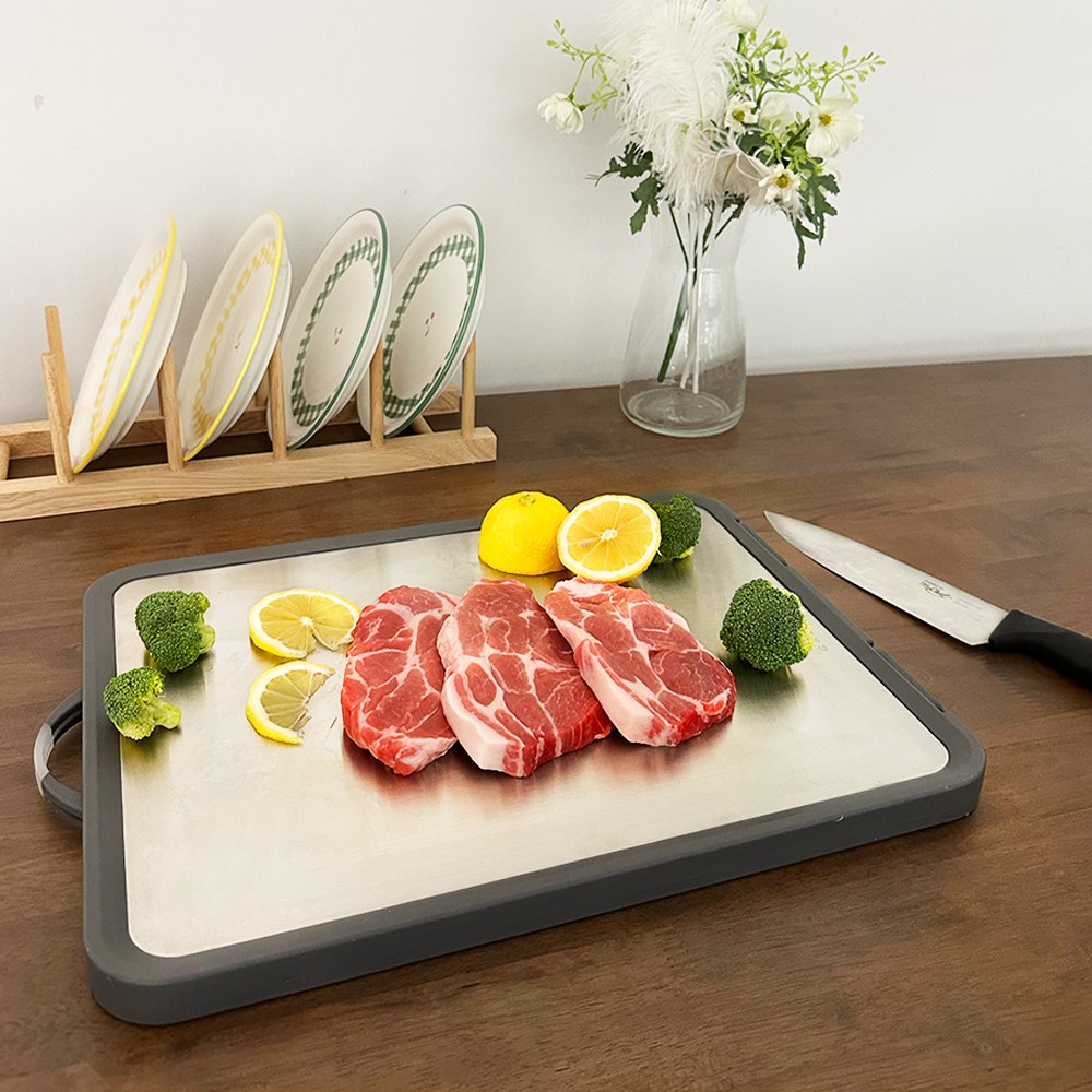 공감스토어 스텐304 올인원 양면 향균 도마 논슬립듀얼 다용도강판 27,900원