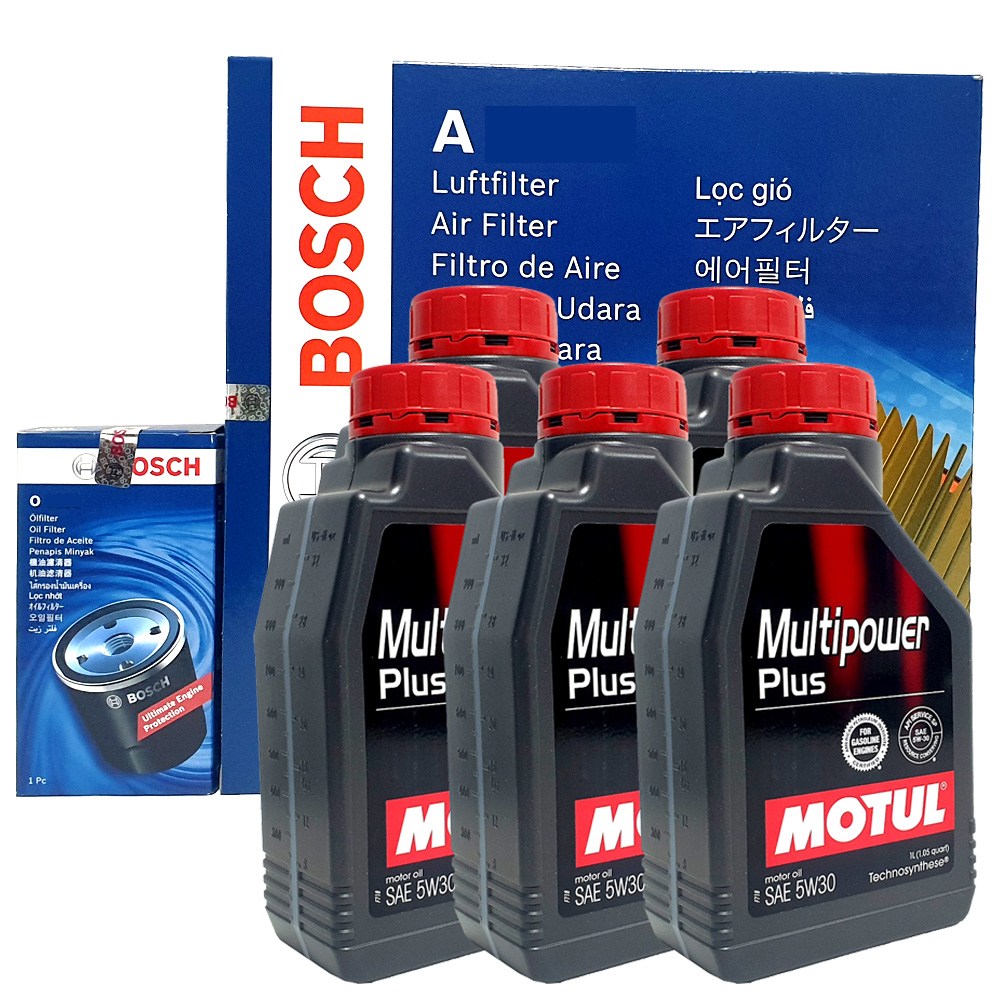 보쉬 올뉴말리부 2.0 SIDI Turbo 가솔린 엔진오일 교환 셋트 필터 + 합성유 모튤 O0355+A3006+5W30 5L, 5개, 5w30, 1L 58,820원