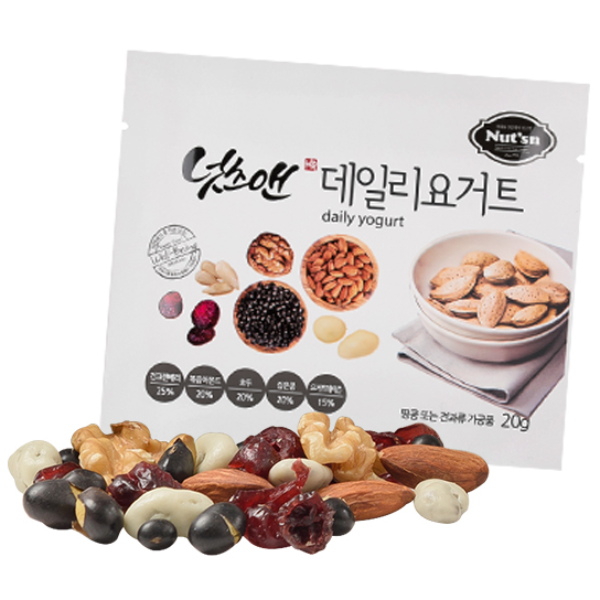 [선물박스] 넛츠앤 검은콩 하루한줌 견과 데일리요거트 50봉, 50개, 20g 34,320원