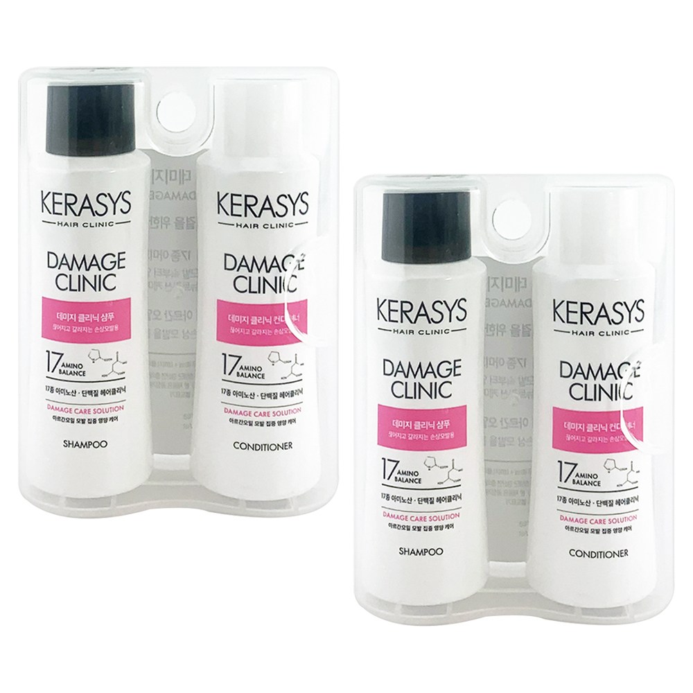 애경 케라시스 데미지 클리닉 단백질 (샴푸+컨디셔너) 여행용 샴푸세트 1인가족 필수템 8,300원