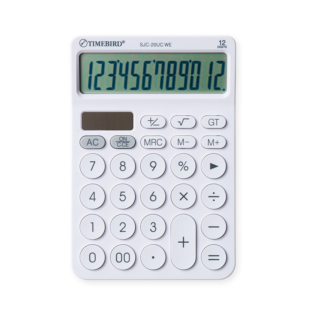 타임버드 듀얼파워 컬러 계산기 SJC-20UC, 화이트(SJC-20UC WE), 1개 9,900원
