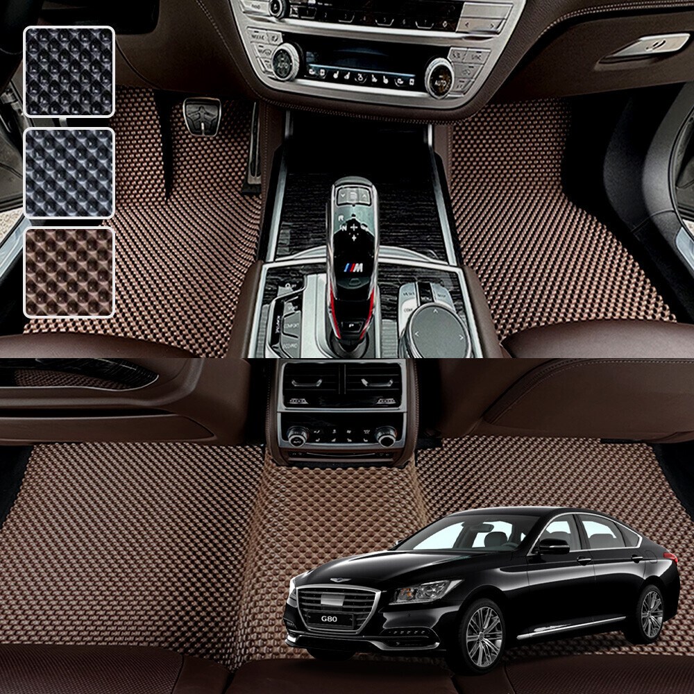 DXSOAUTO 제네시스 G80 (~2020) 호환 3D 엠보싱 차세대 고무매트 1열2열 세트, 블랙, 30_4 제네시스G80 4륜 61,950원