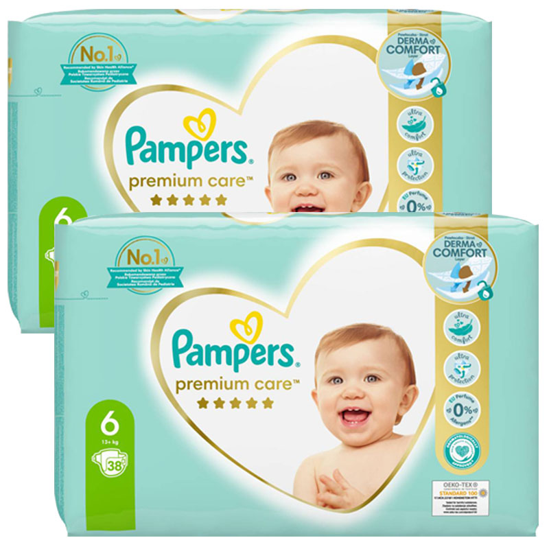 유로 팸퍼스 프리미엄케어 기저귀 밴드, 76매, 6단계 65,900원