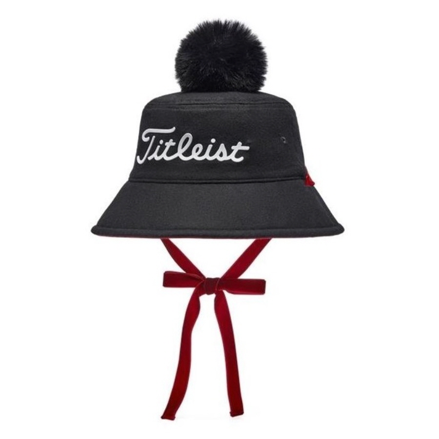 타이틀리스트 우먼스 폼폼 버킷햇 겨울 골프모자 방한 귀달이모자 파크골프 겸용 100,000원