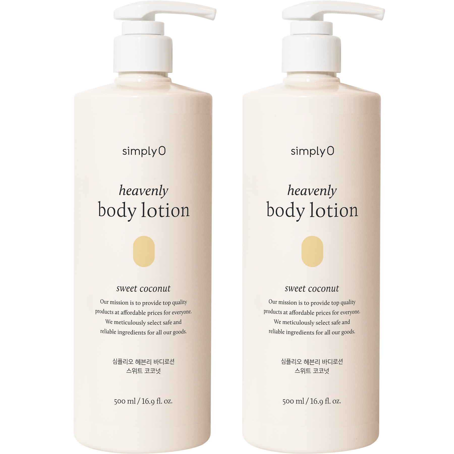 심플리오 헤븐리 바디로션 스위트 코코넛향, 2개, 500ml 24,000원