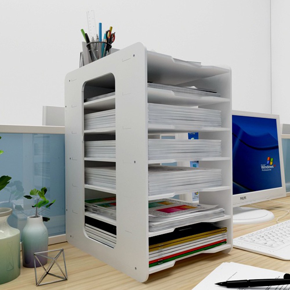 365플레이스 A4 서류 정리 책상 데스크 수납함, 7단, 현재가 15,880원