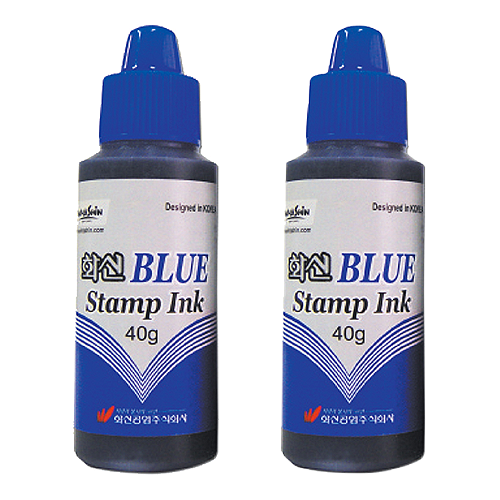 [달방구] 화신 스탬프 리필용 잉크 흑/청/적 스탬프잉크 리필 40g 2개 4,400원