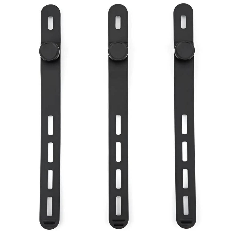 블루빈 실리콘 선정리 재사용 케이블 타이 밴드, 블랙, 10개 7,000원