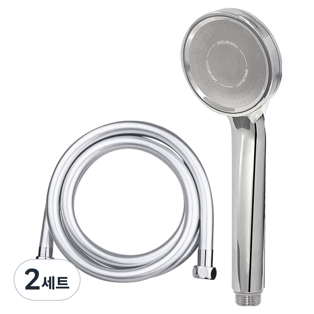 대림바스 1기능 수압상승 샤워헤드 + PVC 샤워호스 2m 세트 46,560원