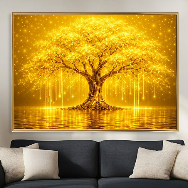 황금 돈나무 돈 들어오는 그림 집들이 개업 선물 거실 인테리어 액자 금전수 [환상의 돈나무B], 무광실버 249,000원