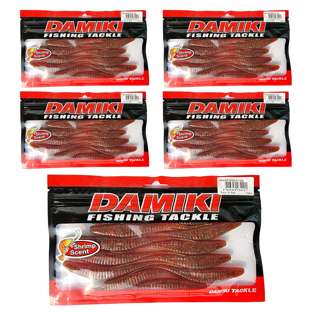 다미끼 아머쉐드 광어 다운샷 웜 배스 우럭 낚시 미끼 60p 127mm, 204 모터오일 레드, 7g, 1개 32,400원