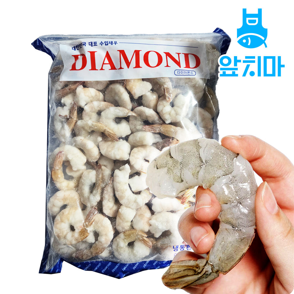 칵테일 새우 대용량 감바스, 1박스, 다이아몬드 21/25 9kg(900gx10팩) 182,000원