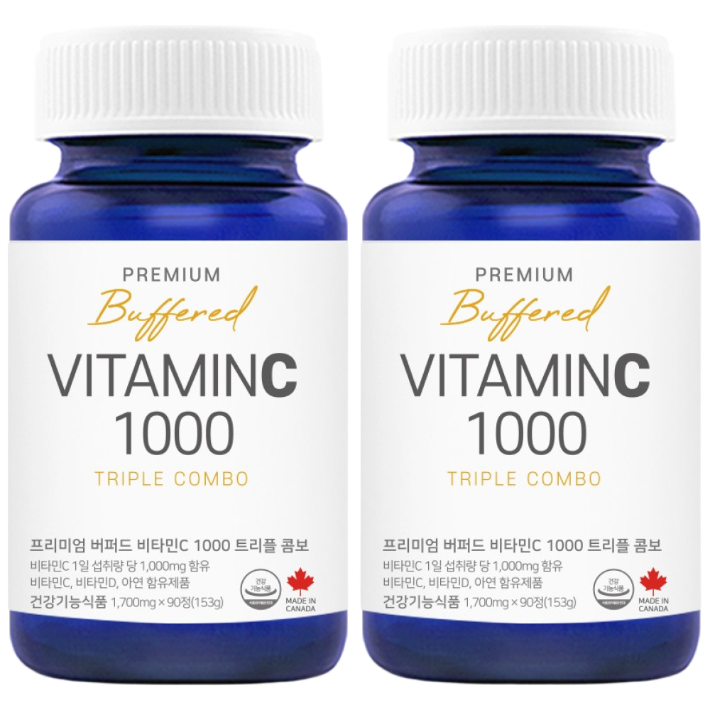 캐나다 프리미엄 버퍼드비타민C 1000 속편한 중성비타민C 중성화비타민C 아연 항산화 내추럴영 1+1 180정 6개월분 29,800원