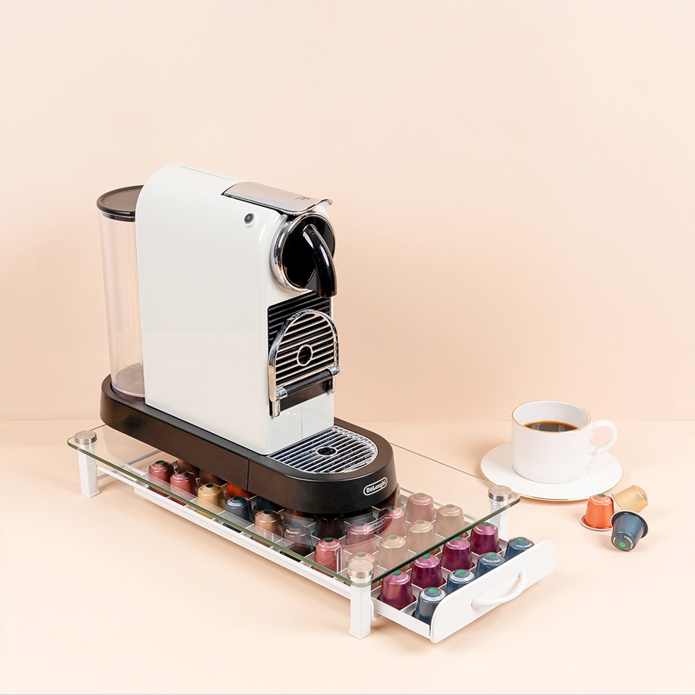 한스메종 네스프레소 오리지널 호환 강화유리 서랍형 캡슐보관함 40구 28,140원