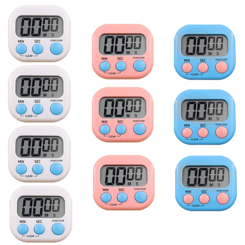 디지털 타이머 A타입 베이킹 쿠킹 요리 음식 타임벨 스톱워치 알람 공부벨 시험지풀이, 혼합B, 10개 19,900원