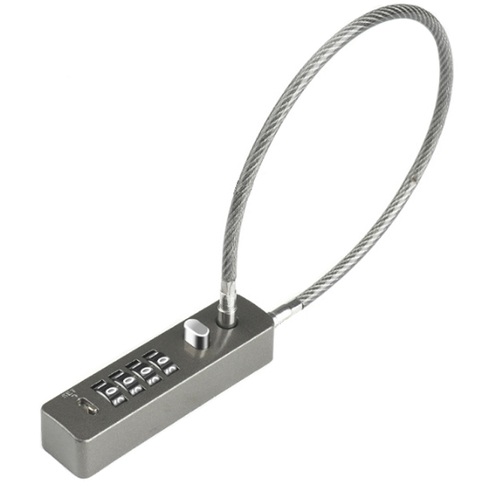 트래블큐브 프리미엄 안전 스테인레스 4다이얼 롱케이블락 실버 30cm 14,000원