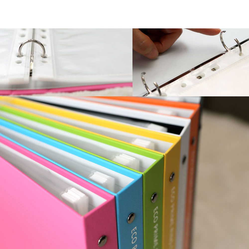 친환경재질 에코프라임 링 클리어화일 3공 O링 장식 A4 20매 40매 60매 80매 모음, 1개, 분홍 5,600원