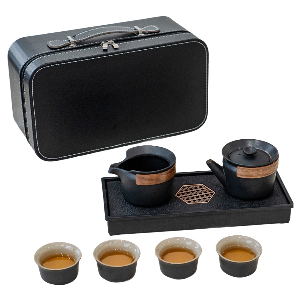 오후반차 깊은 별밤 다도 세트, 1세트, 찻잔 4p + 다관 + 공도배 + 차판 + 휴대용 캐리어, 블랙 77,800원
