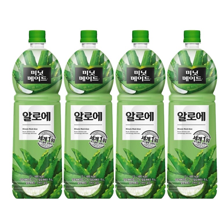 미닛메이드 알로에, 1.5L, 4개 11,880원