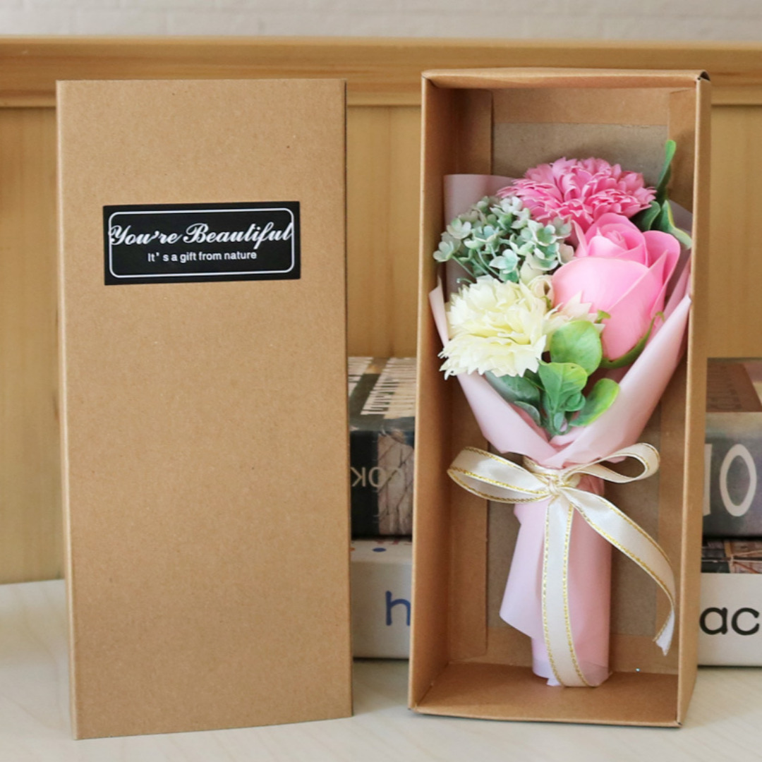 비누장미 4종&카네이션 4종 꽃다발 8,800원